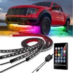 Car Flexible Underbody Strip Lights LED Underglow Remote APP Control RGB Neon Decorative Ambient Atm – 1