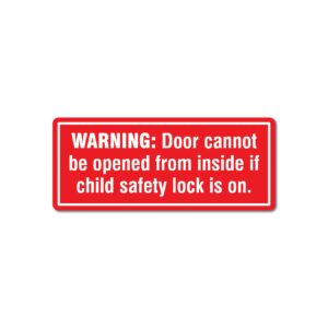 1 pair UV proof Taxi Child Lock Warning Sign Magnetic Sticker