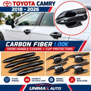 Toyota camry 2018-2026 handle cover surrounds set protector carbon fiber